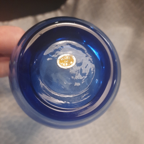 Gorgeous Vintage Hand Blown Glass Cobalt Blue Decorative Pitcher ~ Japan - Picture 9 of 9